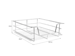 Monstershop 6 x Ausziehbare Küchenschublade  Für 50cm Breite Schränke< Vorratsbehälter|Vorratsdosen