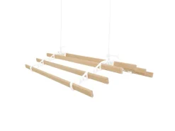 Monstershop 0.9m Weißfarbener 6-Latten-Wäscheständer mit Deckenrollen< Wäschetrockner