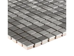 Mosaik Metall Edelstahl 30 cm x 30 cm< Küchenrückwände