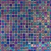 Küchenrückwände<Mosaikmatte Glas Perlmutt Dunkelblau 33 cm x 33 cm