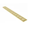 New MS Beschläge Lüftungsgitter 60 x 400 mm Aluminium Gold Eloxiert