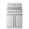 MyOutDoorKitchen Freistehender Gasgrill mit 4 Brennern und Infrarotbrenner Stainless Collection< Pfannen