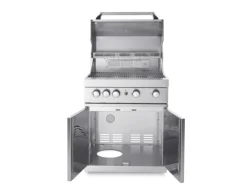 MyOutDoorKitchen Freistehender Gasgrill mit 4 Brennern und Infrarotbrenner Stainless Collection< Pfannen