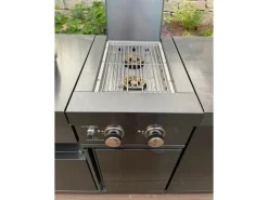 MyOutDoorKitchen Kücheninseln|Kochfelder<Modul mit Doppel Seitenbrenner Black Collection