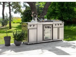MyOutDoorKitchen Kühlschränke<Modul mit Kühlschrank und Aufbewahrungsschrank Stainless Collection