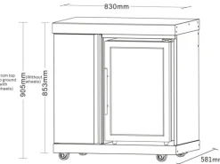 MyOutDoorKitchen Kühlschränke<Modul mit Kühlschrank und Aufbewahrungsschrank Stainless Collection