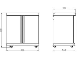 MyOutDoorKitchen Kücheninseln<Modul mit Schrank Stainless Collection