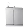 MyOutDoorKitchen Modul mit Spülbecken und Aufbewahrungsschrank Stainless Collection< Schneidebretter