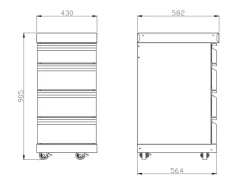 MyOutDoorKitchen Schubladenmodul Stainless Collection< Kücheninseln