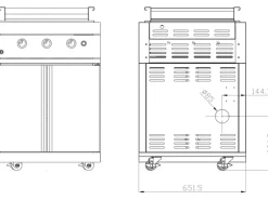 MyOutDoorKitchen Teppanyaki Modul Black Collection< Pfannen