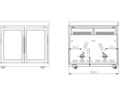 Hot MyOutDoorKitchen Zweitüriger Modul-Kühlschrank Stainless Collection