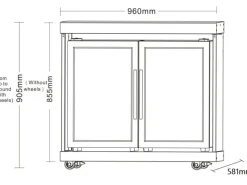 MyOutDoorKitchen Zweitüriger Modul-Kühlschrank Black Collection< Kühlschränke|Einbauküchen