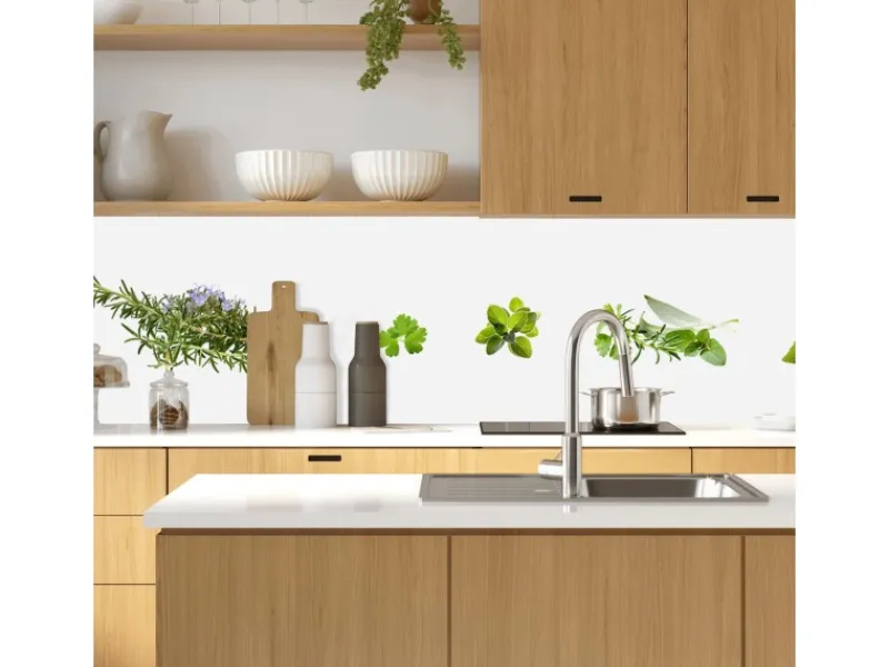 MySpotti Küchenrückwand Profix Cucina Kräuter 210 x 60 cm Minzgrün< Küchenrückwände