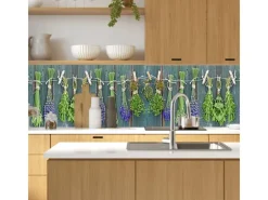 Discount MySpotti Küchenrückwand Profix Cucina Kräuter Provence 160 x 60 cm Grün-Lila