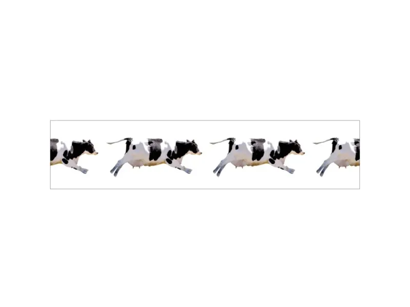 Küchenrückwände<MySpotti Küchenrückwand Profix Cucina Fliegende Kuh 270 x 60 cm Schwarz-Weiß