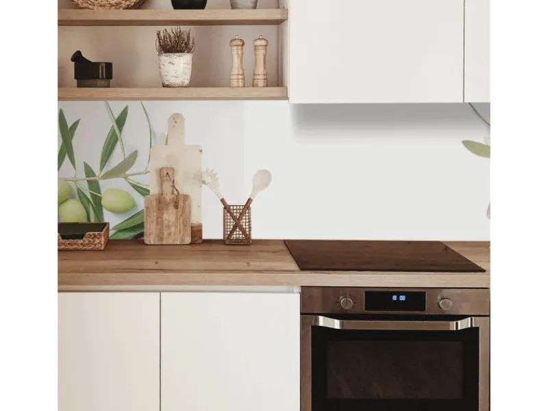 MySpotti Küchenrückwand Profix Cucina Olivenzweig 160 x 60 cm Olivgrün< Küchenrückwände|Kochfelder