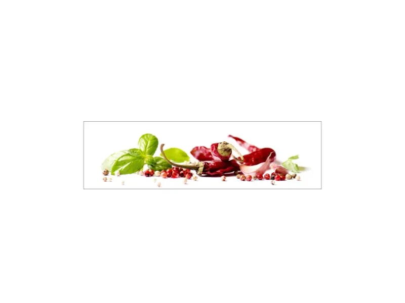 Sale MySpotti Küchenrückwand Profix Cucina Herbs und Spice 210 x 60 cm Rot-Grün