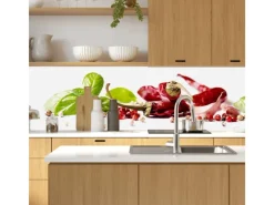 Sale MySpotti Küchenrückwand Profix Cucina Herbs und Spice 210 x 60 cm Rot-Grün