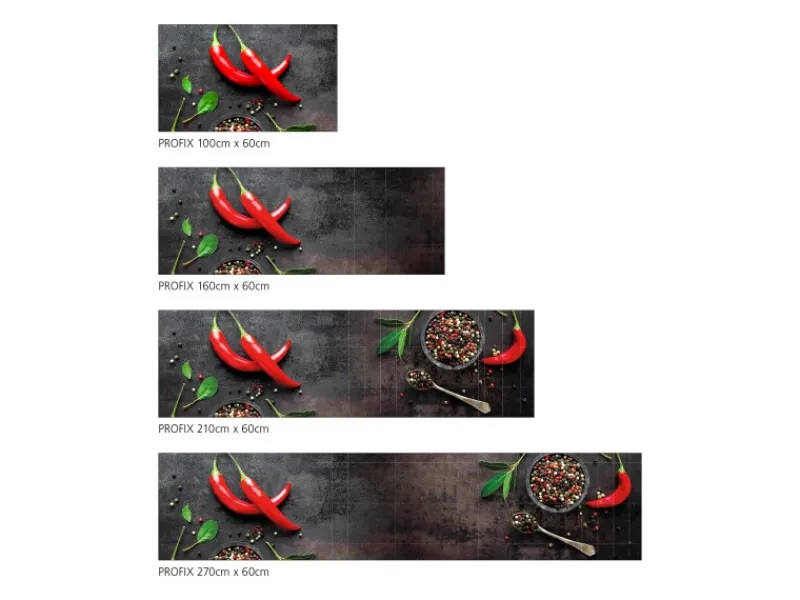 MySpotti Küchenrückwand Profix Cucina Hot Chili 270 x 60 cm Paprika< Küchenrückwände