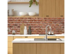Online MySpotti Küchenrückwand Profix Cucina Brick Wall 270 x 60 cm Ziegelrot