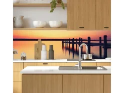 MySpotti Küchenrückwand Profix Cucina Seepanorama 100 x 60 cm Abendsonne< Küchenrückwände