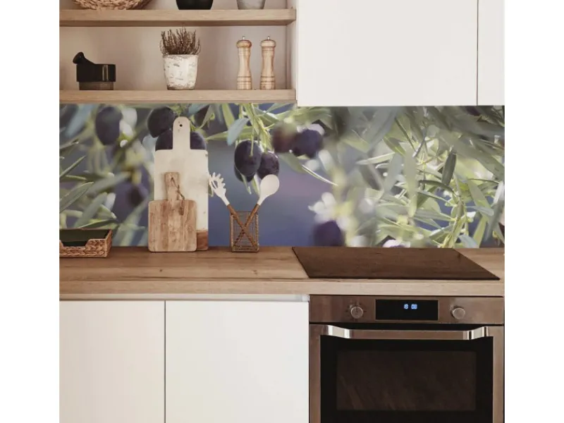 Outlet MySpotti Küchenrückwand Profix Cucina Olivenbaum 270 x 60 cm Lila-Blau