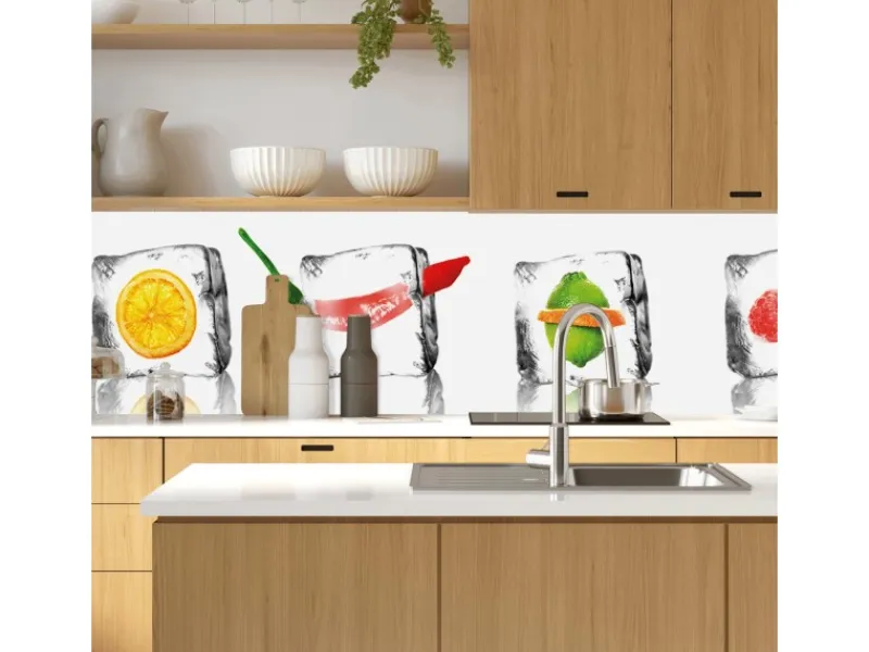 Küchenrückwände<MySpotti Küchenrückwand Profix Cucina Eisfrüchte 160 x 60 cm Kristallklar