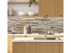 MySpotti Küchenrückwand Profix Cucina Rustical Bricks 270 x 60 cm Stein Hell< Küchenrückwände