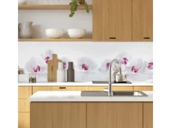 MySpotti Küchenrückwand Profix Cucina Orchidee 270 x 60 cm Lila-Weiß< Küchenrückwände
