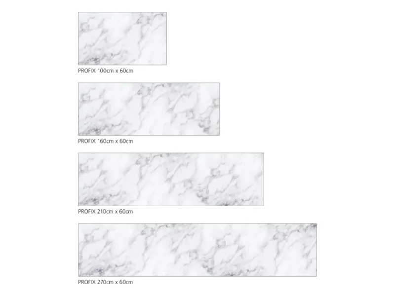 MySpotti Küchenrückwand Profix Cucina Patricia 270 x 60 cm Weiß-Marmoriert< Küchenrückwände