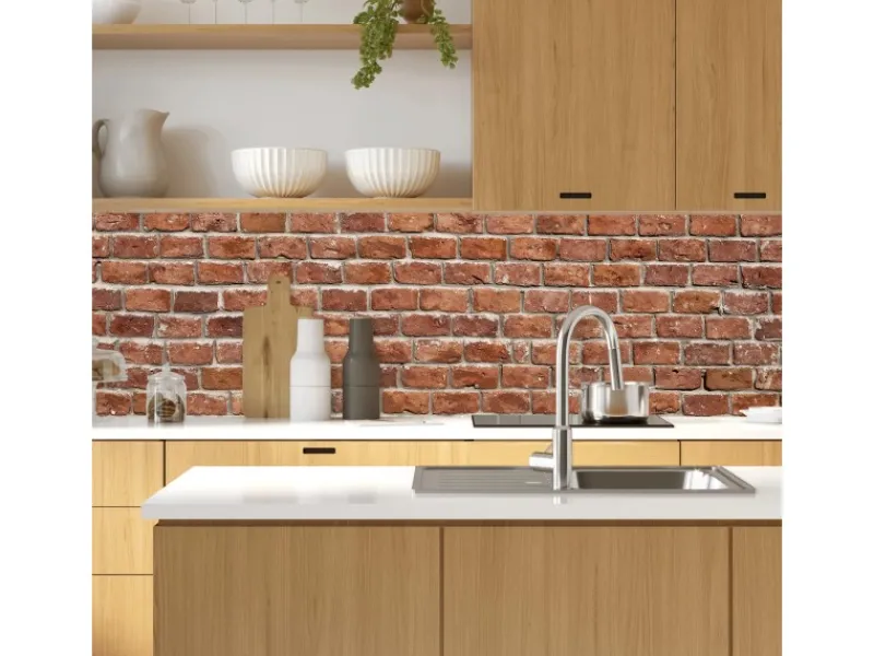 Küchenrückwände<MySpotti Küchenrückwand Profix Cucina Brick Wall 210 x 60 cm Ziegelrot