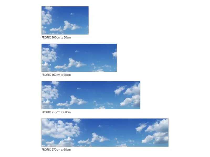 Küchenrückwände<MySpotti Küchenrückwand Profix Cucina Himmel 160 x 60 cm Himmelblau