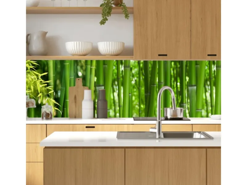Outlet MySpotti Küchenrückwand Profix Cucina Bambus 160 x 60 cm Grün