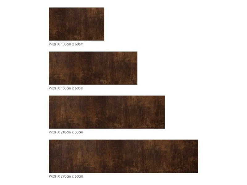 Küchenrückwände<MySpotti Küchenrückwand Profix Cucina Metall Korridiert 160 x 60 cm Rostbraun