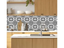 MySpotti Küchenrückwand Profix Cucina Elena Fliesen 160 x 60 cm Weiß-Schwarz< Küchenrückwände