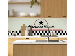 MySpotti Küchenrückwand Profix Cucina American Diners 210 x 60 cm Mehrfarbig< Küchenrückwände