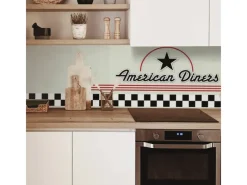 MySpotti Küchenrückwand Profix Cucina American Diners 210 x 60 cm Mehrfarbig< Küchenrückwände