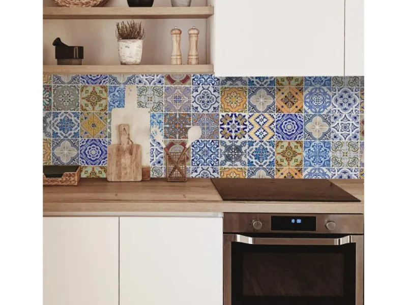 MySpotti Küchenrückwand Profix Cucina Pablo Fliese 210 x 60 cm Bunt< Küchenrückwände