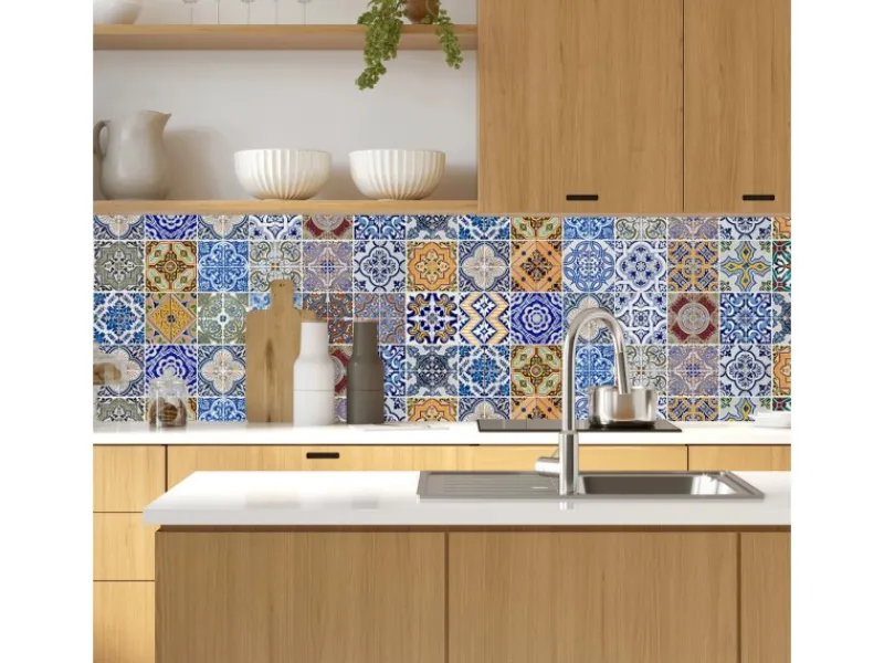 MySpotti Küchenrückwand Profix Cucina Pablo Fliese 210 x 60 cm Bunt< Küchenrückwände