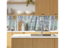 MySpotti Küchenrückwand Profix Cucina Birkenwald 160 x 60 Birken-Weiß< Küchenrückwände