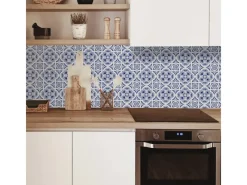 MySpotti Küchenrückwand Profix Cucina Apollon 210 x 60 cm Blau-Weiß< Küchenrückwände