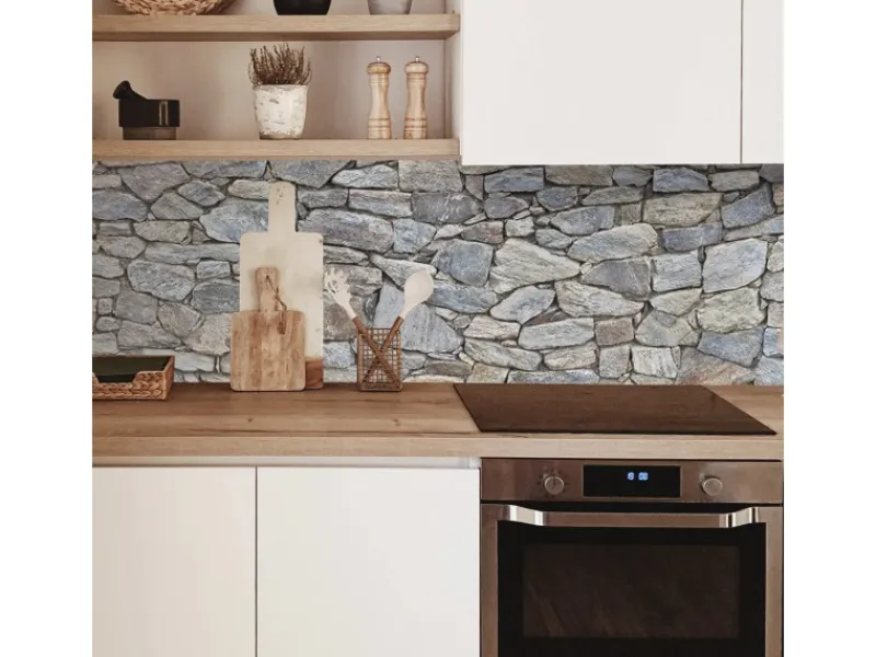 Best MySpotti Küchenrückwand Profix Cucina Massimo 100 x 60 cm Grau-Blau