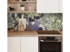 New MySpotti Küchenrückwand Profix Cucina Olivenbaum 100 x 60 cm Grün-Blau