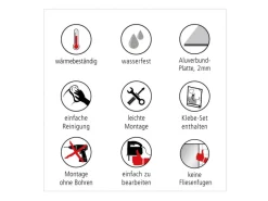 New MySpotti Küchenrückwand Profix Cucina Olivenbaum 100 x 60 cm Grün-Blau