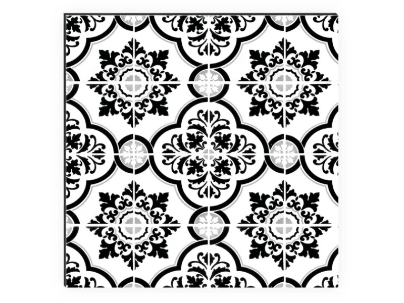 Küchenrückwände<MySpotti Küchenrückwand Profix Cucina Elena Fliese 270 x 60 cm Schwarz-Weiß