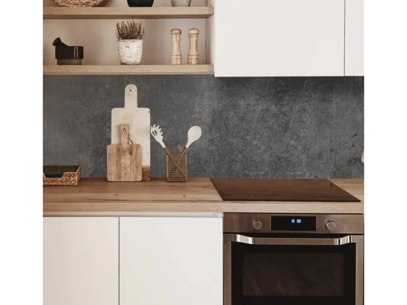 Küchenrückwände<MySpotti Küchenrückwand Profix Cucina Concrete Black 270 x 60 cm Grau