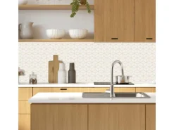 MySpotti Küchenrückwand Profix Cucina Hexagon Creme 100 x 60 cm Crema< Küchenrückwände