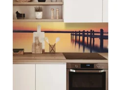 Küchenrückwände|Herde<MySpotti Küchenrückwand Profix Cucina Seepanorama 270 x 60 cm Abendstimmung