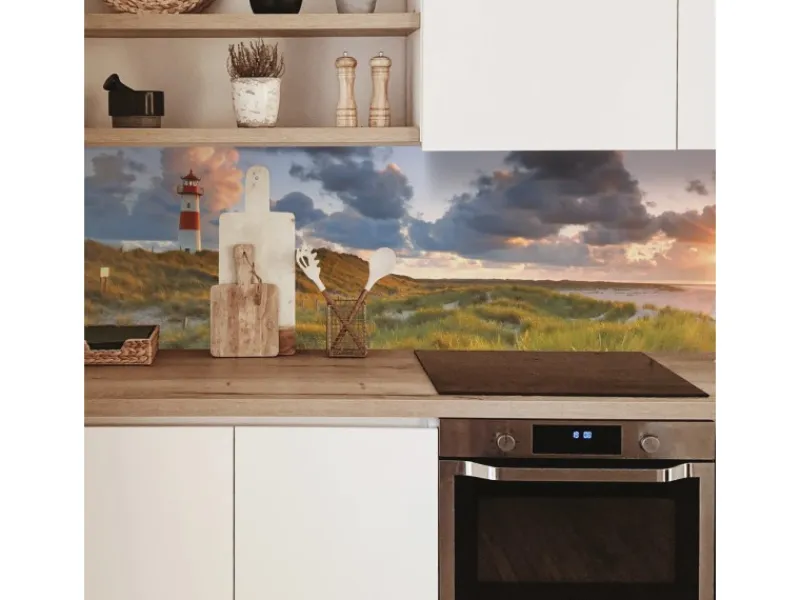 Sale MySpotti Küchenrückwand Profix Cucina Leuchtturmpanorama 160 x 60 cm Sanddüne