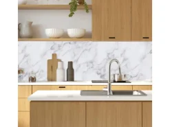 MySpotti Küchenrückwand Profix Cucina Patricia 210 x 60 cm Weiß-Marmoriert< Küchenrückwände